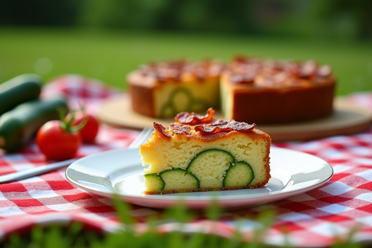 courgettes lardons